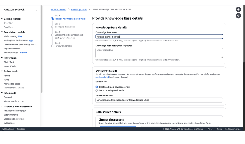 Step 1 - Provide Knowledge Base Details