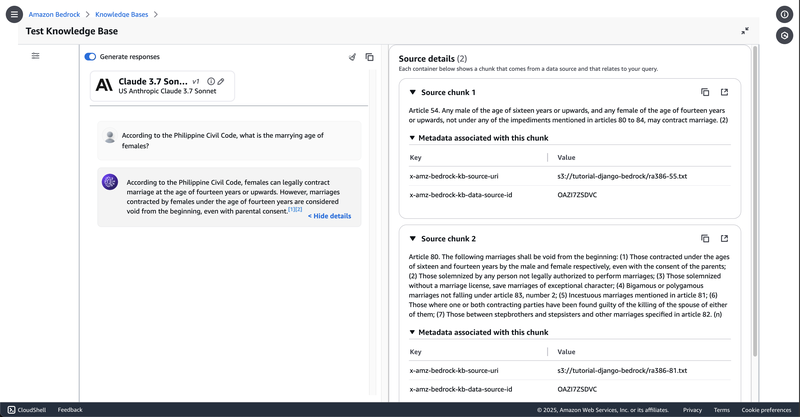 Testing our Knowledge Base