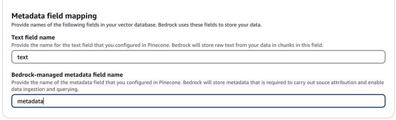 Configure metadata field mapping