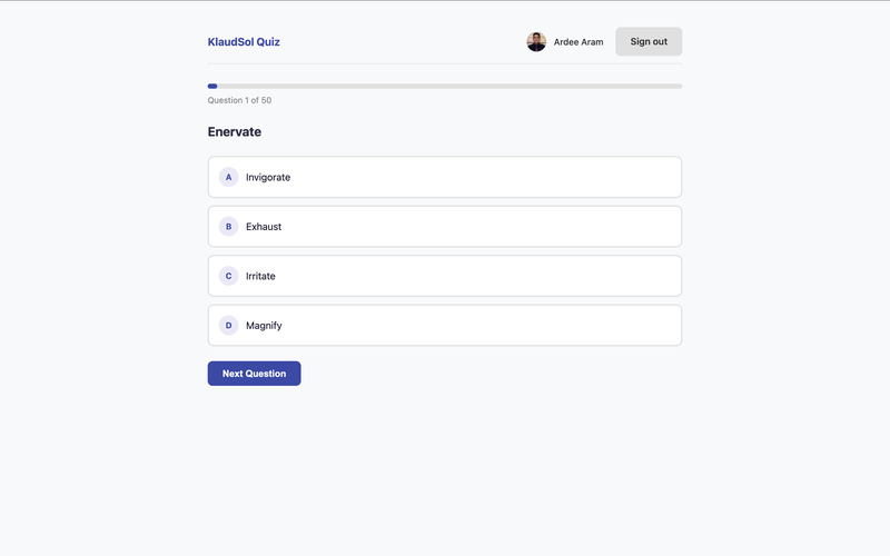 KlaudSol Quiz, running on Rails, Lamby, and AWS Lambda