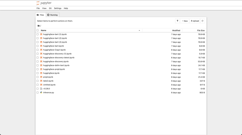 Notebook Instance List View